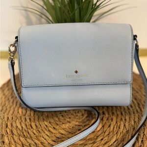 Kate Spade Blue Crossbody Bag with Flap Closure